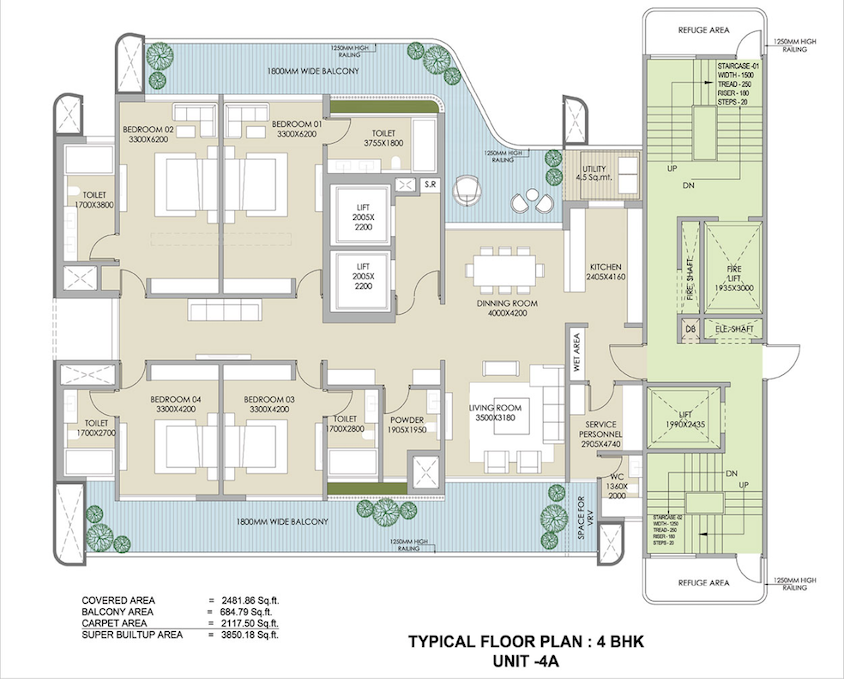 GODREJ ZENITH SECTOR 89 Floor plan